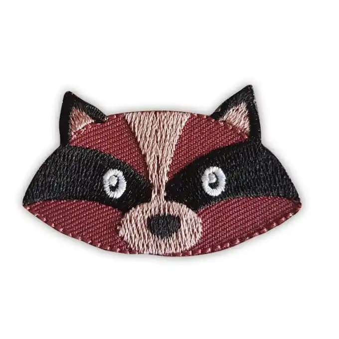 Thermoklebender Aufnäher Waschbär grau und schwarz Sale