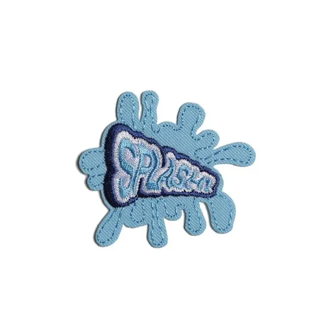 Thermoklebende Eulenmotiv Splash blau Neu