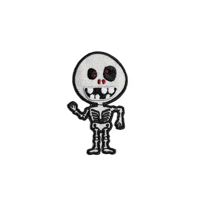 Thermoklebende Verzierung Skelett grau Knallerangebot