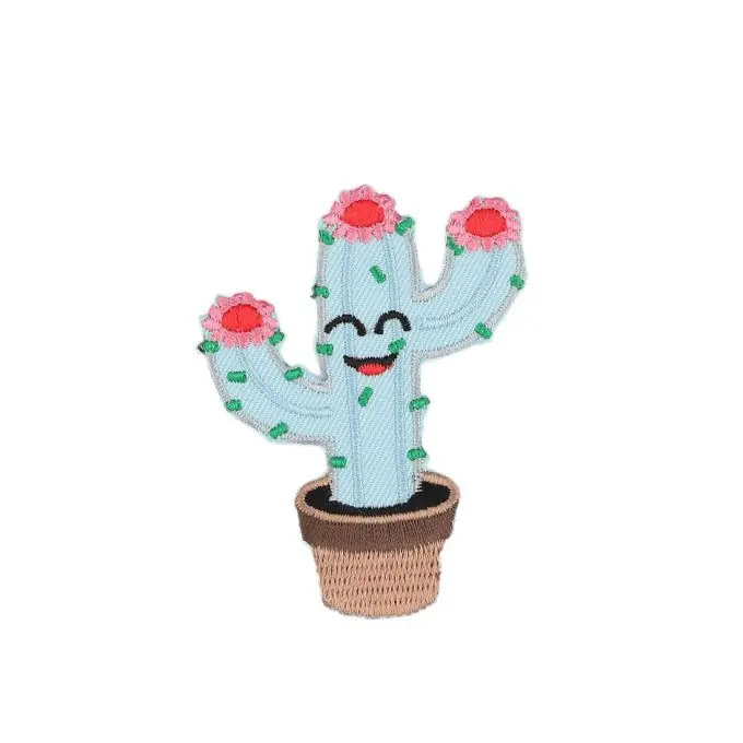 Direktkauf Thermoklebende Verzierung Kaktus grün und rosa