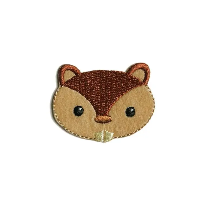 Sichere Zahlung Wärmeklebender Aufnäher hellbraunes Eichhörnchen