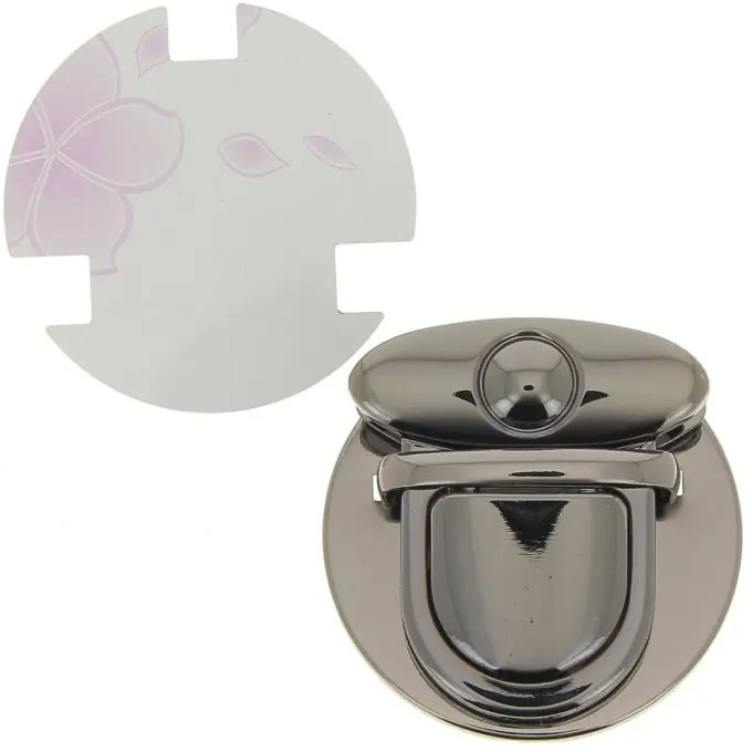 Kostenloser Versand Schiebeverschluss oval aus Metall 47 mm