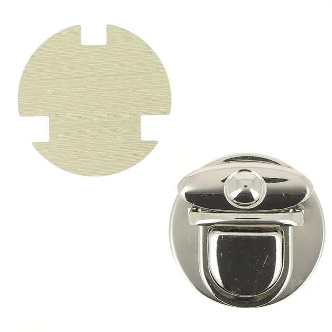 Silberner Schiebeverschluss oval aus Metall 47 mm Premium