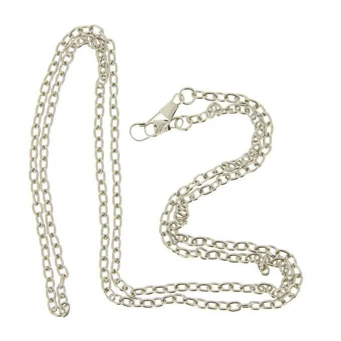 Silberne Kette mit Karabinerhaken 60 cm Preiswert