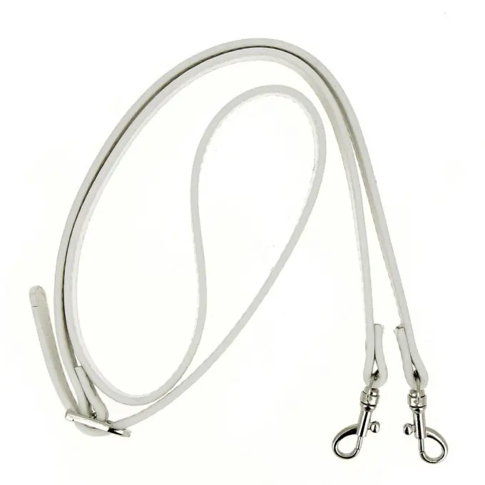 Weißer Henkel aus Kunstleder mit Karabinerhaken 110 cm Beliebt