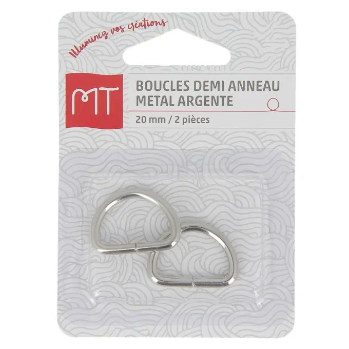 Finale Aktion Silberne Halbringschnallen 20 mm