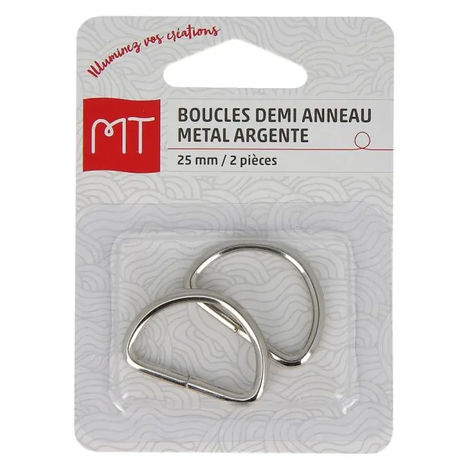 Rabatt Silberne Halbringschnallen 25 mm