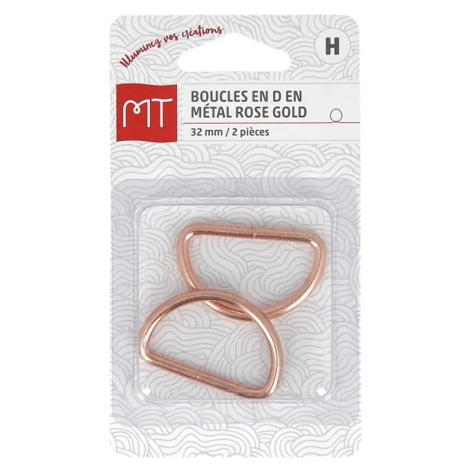 Rabatt Halbring-Schnallen bronze 32 mm