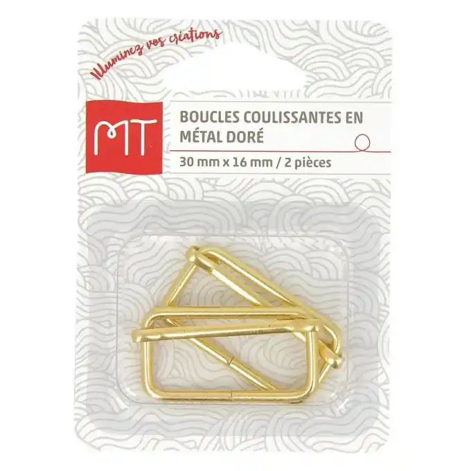 Preiswert Verstellbare Schnallen mit goldenem Schieber 30 mm