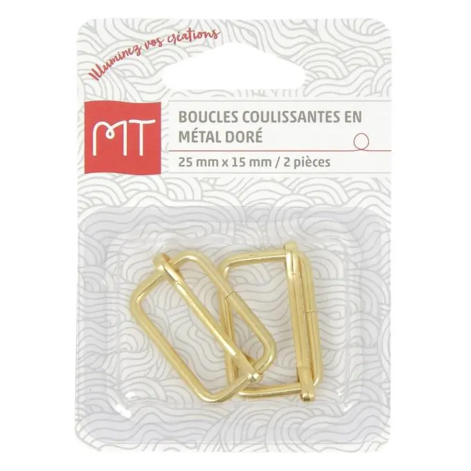 Finale Aktion Verstellbare Schnallen mit goldenem Schieber 25 mm