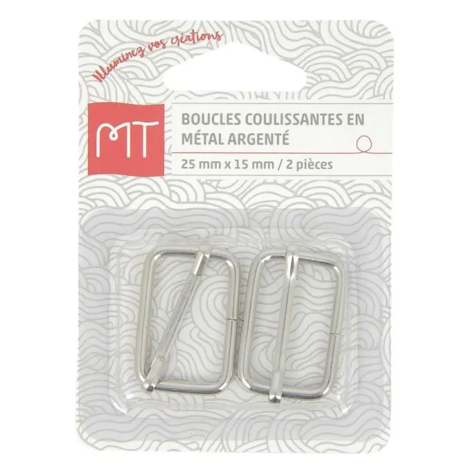 Verstellbare Schnallen mit silbernnem Schieber 25 mm Solange Der Vorrat Reicht