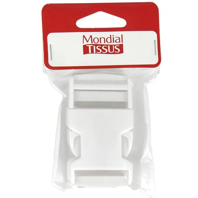 Weiße Schnellverschlussschnallen aus Kunststoff 30 mm Preiswert