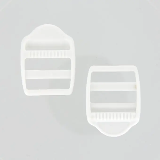 Premium Weiße, verstellbare Schnallen aus Plastik 25 mm