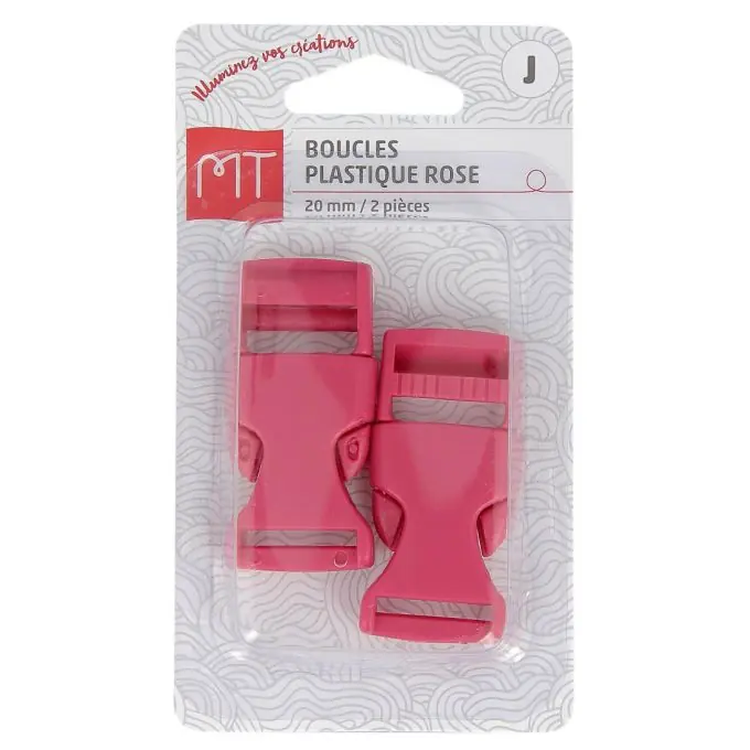 Rosa Schnellverschlussschnallen aus Kunststoff 20 mm Expressversand