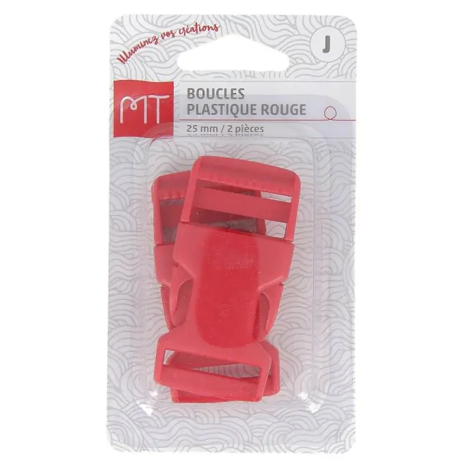 Rote Schnellverschlussschnallen aus Kunststoff 25 mm Wochenendangebot