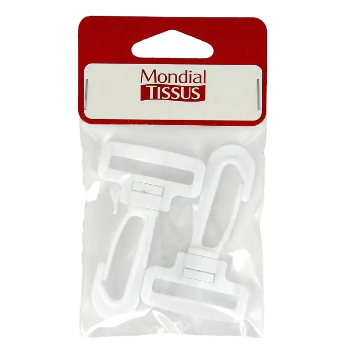 Weiße Karabinerhaken aus Plastik 32 mm Sonderaktion