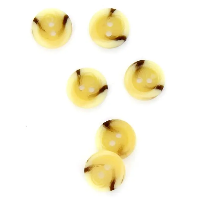 Marmorierte Knöpfe hellbeige 15 mm – Set mit 6 Neue Kollektion