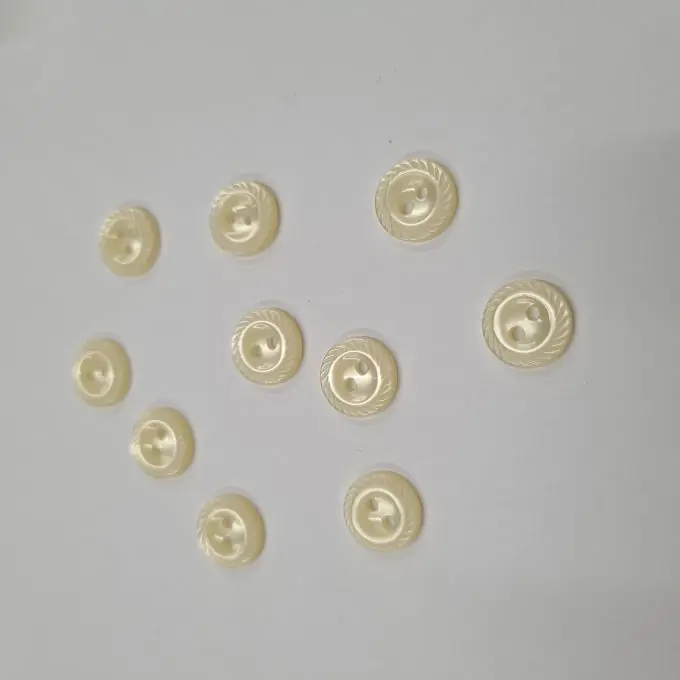 Knöpfe mit ziselierten Rändern creme 11 mm Garantierte Lieferung