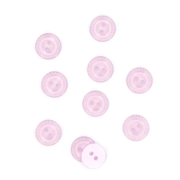 Aktuell Knöpfe mit ziselierten Rändern rosa-lila 11 mm