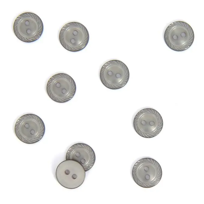 Knöpfe mit ziselierten Rändern grau 11 mm Nur Für Kurze Zeit