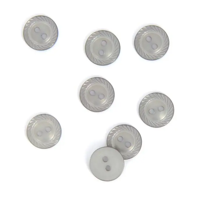 Neuheit Knöpfe mit ziselierten Rändern grau 14 mm