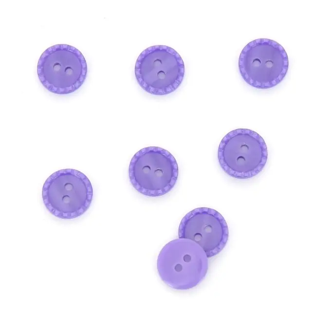 Saisonangebot Knöpfe mit punktierten Rändern violett 11 mm