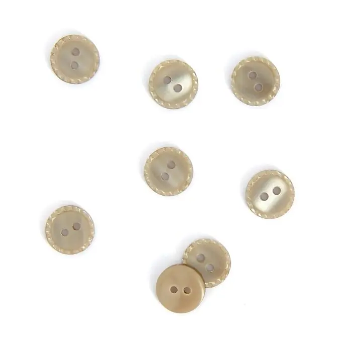 Exklusiv Knöpfe mit punktierten Rändern braun 11 mm