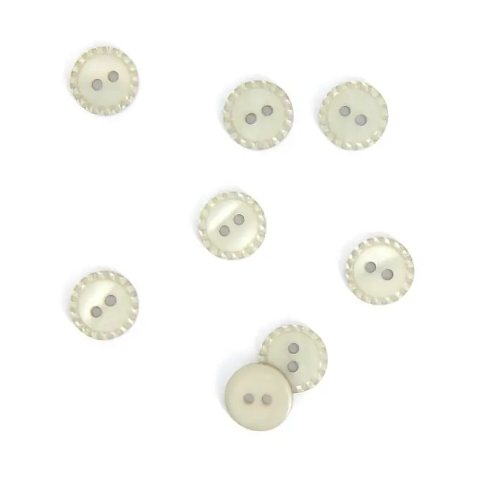 Letzte Chance Knöpfe mit punktierten Rändern hellgrau 11 mm