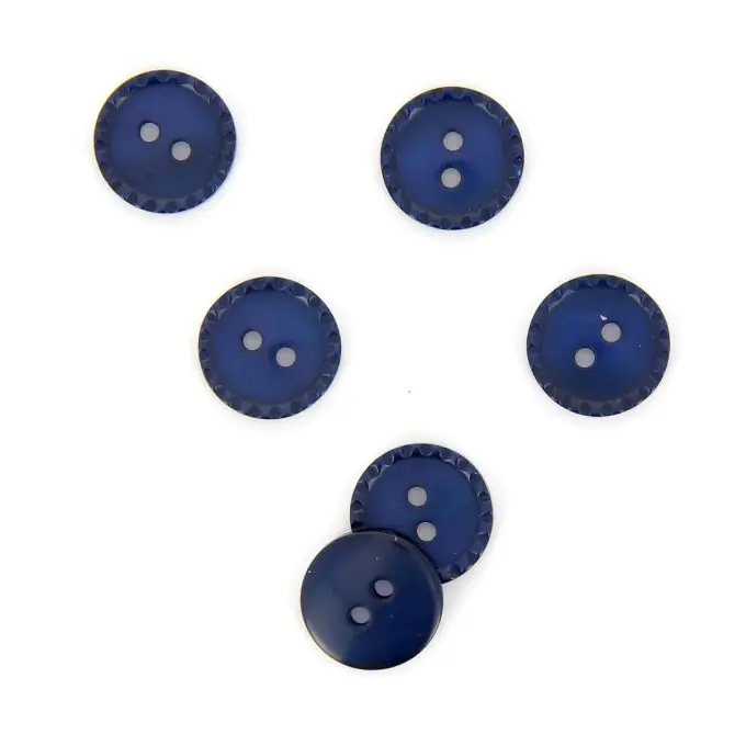 Knöpfe mit punktierten Rändern marineblau 15 mm Jetzt Zugreifen