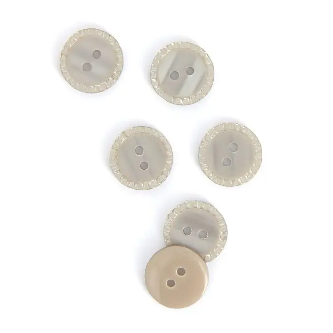 Geld-Zurück-Garantie Knöpfe mit punktierten Rändern braun 15 mm