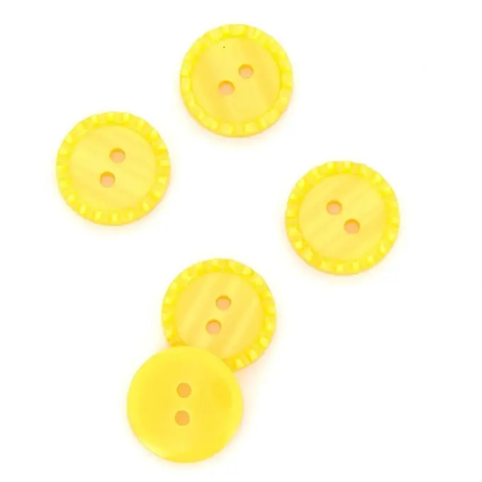 Knöpfe mit punktierten Rändern orange 18 mm Aktuell