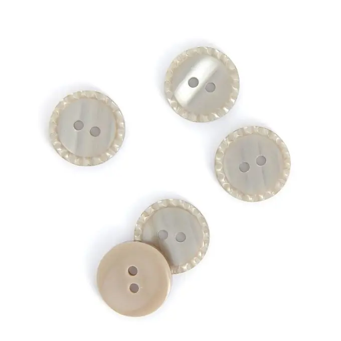 Preisreduziert Knöpfe mit punktierten Rändern braun 18 mm