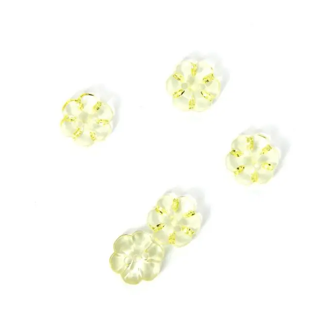 Knöpfe in Blumenform ecru 13 mm Kostenfreie Lieferung