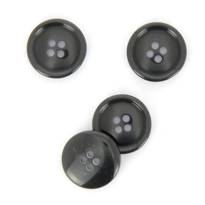 Jetzt Bestellen Knöpfe rund 4 Löcher dunkelgrau 23 mm