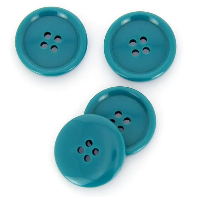 Knöpfe rund 4 Löcher türkis 28 mm Knallerangebot