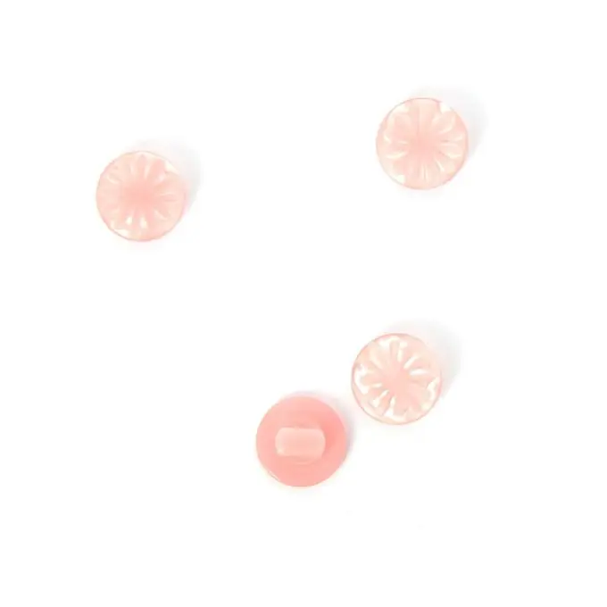 Versand Am Gleichen Tag Blütenblattförmige Knöpfe mit Stiel rosa 11 mm