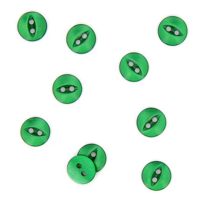 Letzte Chance Knöpfe rund leuchtend grün 11 mm