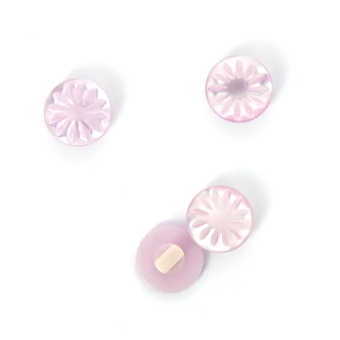 Versand Am Gleichen Tag Blütenblattförmige Knöpfe mit Stiel rosa-lila 15 mm