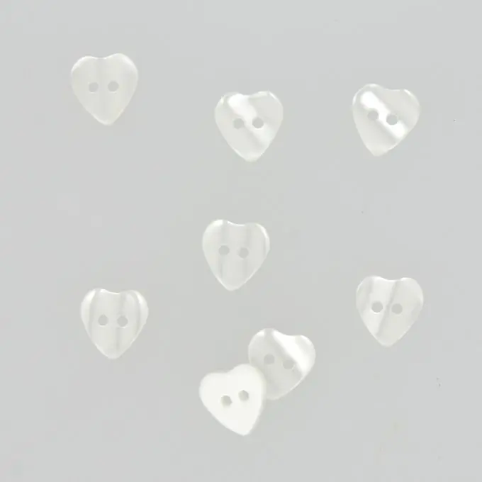 Knöpfe in Herzform weiß 13 mm Sofort Bestellen
