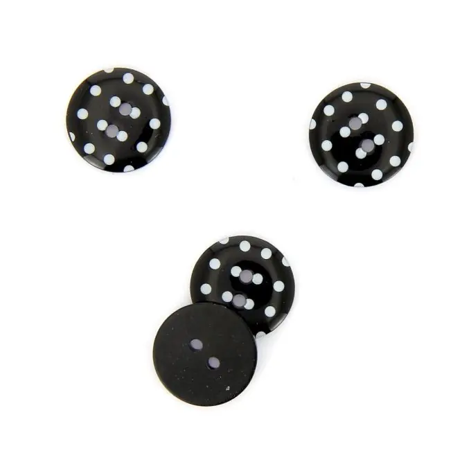 Sichere Zahlung Knöpfe mit Punkten schwarz 18 mm