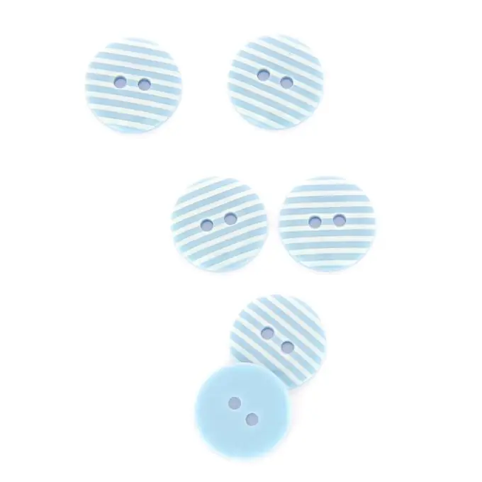 Gestreifte Knöpfe himmelblau 15 mm Meistverkauft