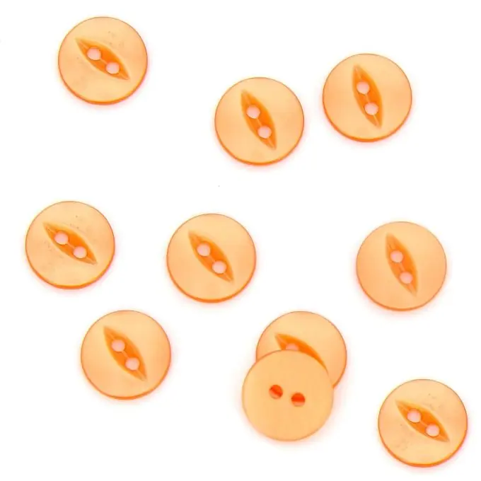 Mengenrabatt Knöpfe rund orange 11 mm