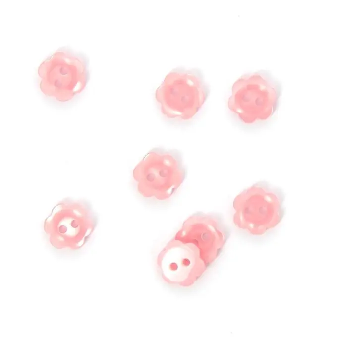 Ausverkauf Knöpfe in Form kleiner Blumen rosa 11 mm