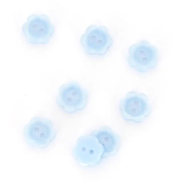 Knöpfe in Form kleiner Blumen hellblau 13 mm Direkt Vom Hersteller