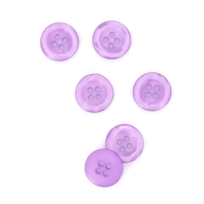 Markenware Knöpfe mit geschwungener Form rosa-lila 15 mm