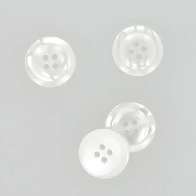 Knöpfe mit geschwungener Form weiß 20 mm Direktkauf