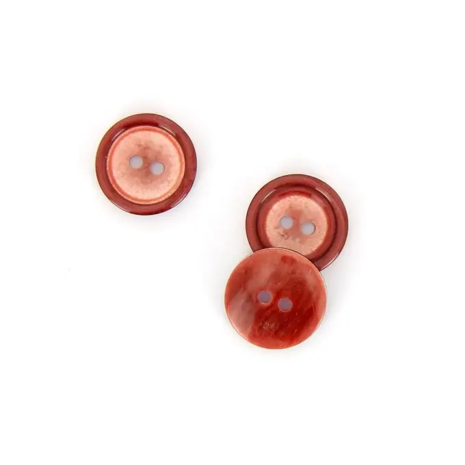 Knöpfe doppelter Kreis Bordeaux 18 mm Weltweiter Versand