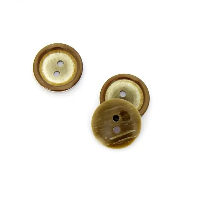 Gratis Versand Knöpfe doppelter Kreis braun 18 mm