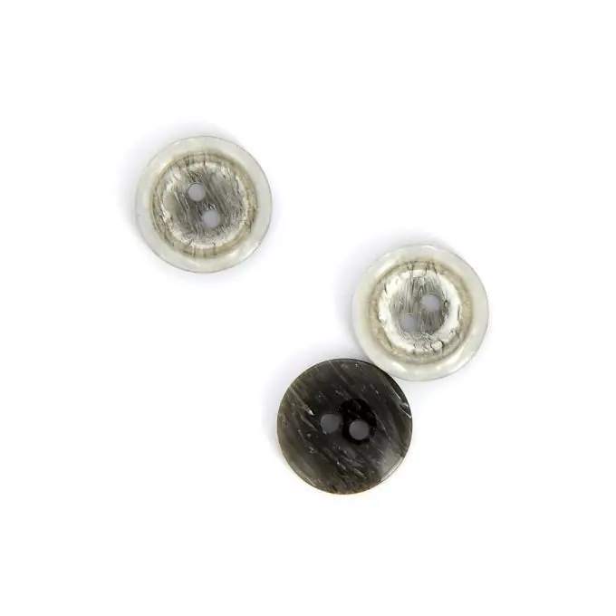 Knöpfe doppelter Kreis grau 18 mm Kostenfreie Lieferung