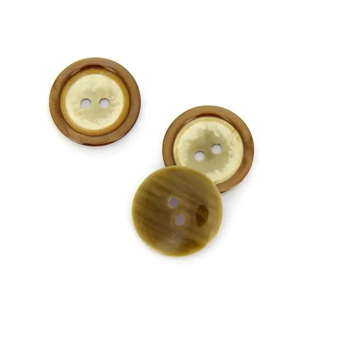 Versand Am Gleichen Tag Knöpfe doppelter Kreis braun 20 mm